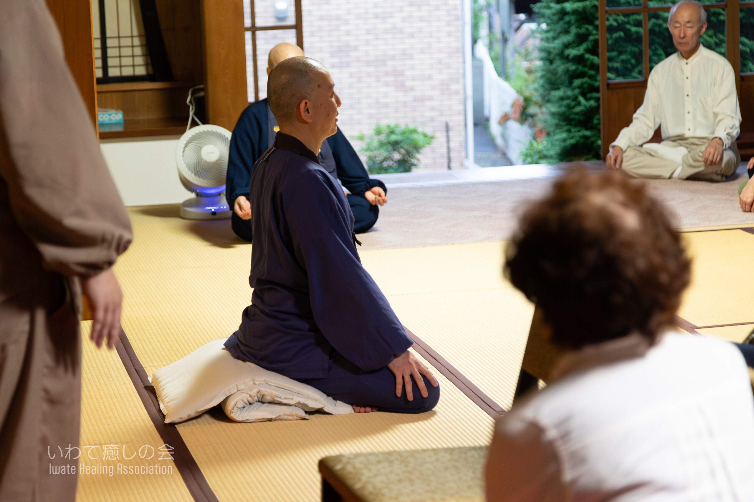 大雨で清々しくもののけも浄化？「二十日盆夕涼み坐禅会」盛会